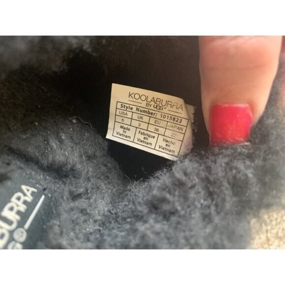 KOOLABURRA by UGG Milo Scuff Slipper 1015823 SIZE 5 Black Suede - Picture 7 of 7